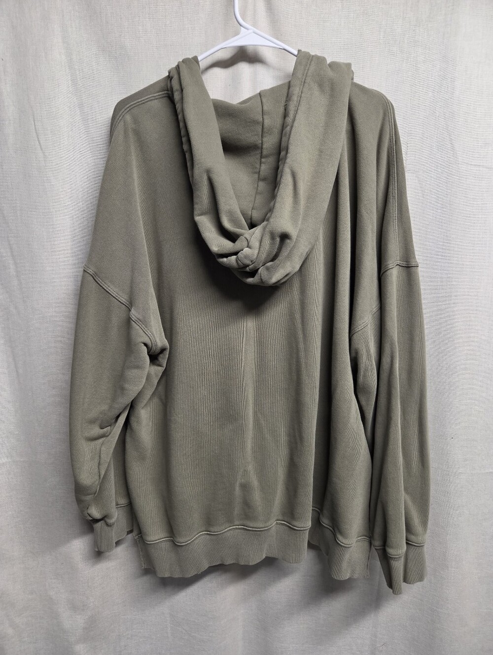 aerie Olive Green Distressed Hoodie - Picture 2 of 13